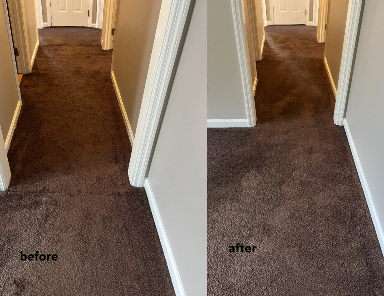 picture showing carpet stretching to repair buckled carpet